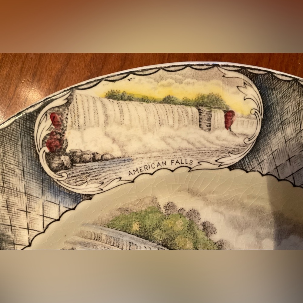 Staffordshire Niagara Falls Plate - Picture 11 of 14